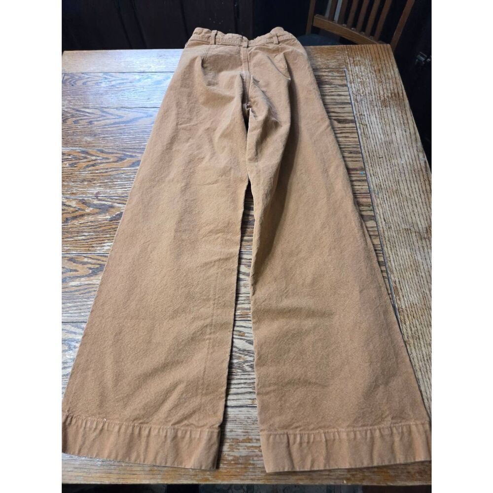 Jesse Kamm sailor wide leg canvas pants in tobacco size 0 - Picture 5 of 5
